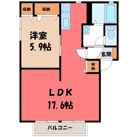 古河駅 バス21分  久能新田北下車：停歩2分 2階の物件間取画像